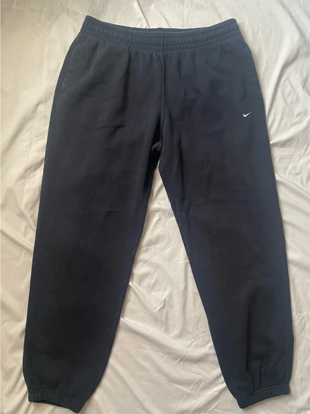 Nike Navy Sweatpants Joggers with Vintage Nike Swoosh and Drawstrings